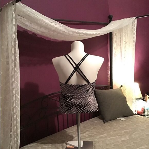 JACALYN Smith‎ Black and White Swimsuit Top Size 10 - Picture 4 of 8